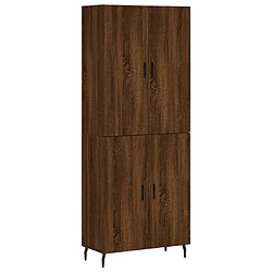 vidaXL Buffet haut Chêne marron 69,5x34x180 cm Bois d'ingénierie