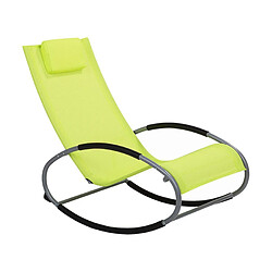 Beliani Chaise longue Métal Vert citron CAMPO