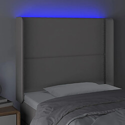 Acheter Maison Chic Tête de lit moderne à LED lumineuse pour chambre - Décoration de lit Gris 103x16x118/128 cm Similicuir -MN19183