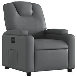 Avis Maison Chic Fauteuil Relax pour salon, Fauteuil inclinable électrique Gris Similicuir -GKD46598