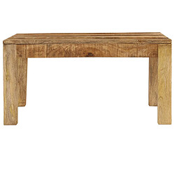 Avis ComfortXL Table Basse 80x80x40 Cm Bois De Manguier Massif