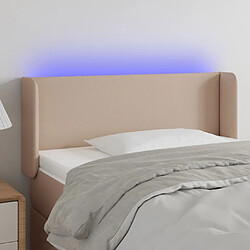 Maison Chic Tête de lit scandinave à LED,meuble de chambre Cappuccino 103x16x78/88 cm Similicuir -MN49498