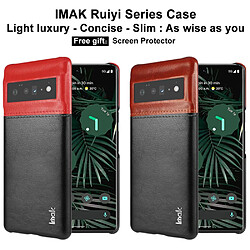 Coque en TPU + PU IMAK bicolore, anti-rayures, marron noir pour votre Google Pixel 6 Pro