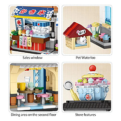 Acheter Universal City Mini Street View Japanese Food Octopus Shave Ice Shop Blocs de construction Briques Jouets Cadeaux de Noël pour les enfants | Blocs