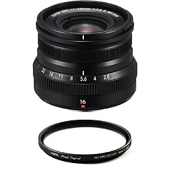 FUJI XF16mm F2.8 R WR Black + HOYA 49mm PRO 1D Protector