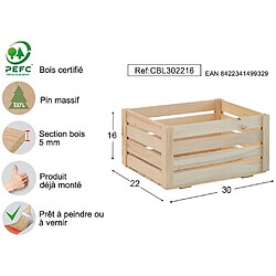 Avis Astigarraga Caisse de rangement en pin massif Home box Moyenne.