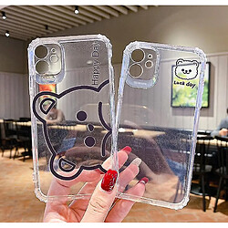 Acheter Universal 2pcs Case transparente d'ours mignon pour iPhone 13 Mini 13 Pro 13 Pro Max