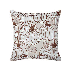 Beliani Coussin GOURD Velours 45 x 45 cm Motif de plante Beige