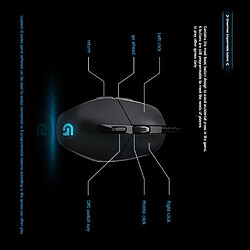 Universal Souris gaming câblée USB ergonomique 6 boutons 4000dpi lampe aspirante lampe ordinateur optique souris console de jeux souris