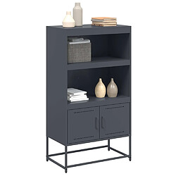 Avis vidaXL Buffet haut anthracite 68,5x38,5x123,5 cm acier