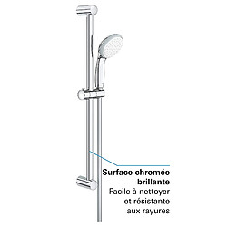 Lot de 2 ENSEMBLE POMMEAU DE DOUCHE DOUCHE & BAIN SET DE DOUCHE COLONNE FLEXIBLE 1,5M POMMEAU 3 JETS ABS CHROME+Urban Living