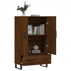 Avis vidaXL Buffet haut chêne marron 69,5x31x115 cm bois d'ingénierie