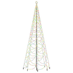 vidaXL Arbre de Noël avec poteau en métal 1400 LED colorées 5 m