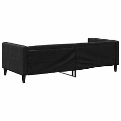 Maison Chic Lit de jour, Lit de repos pour Salon Chambre,Canapé-lit,Lit d'invité noir 90x190 cm tissu -MN63032 pas cher