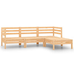 Maison Chic Salon de jardin 4 pcs - Table et chaises d'extérieur - Mobilier/Meubles de jardin Moderne bois massif de pin -MN71068