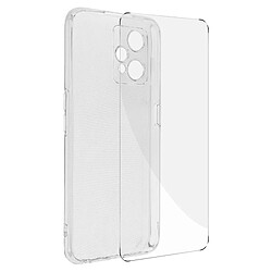 Avizar Coque Realme 9 Pro Plus et 9 4G Silicone Souple Film Verre Trempé 9H transparent