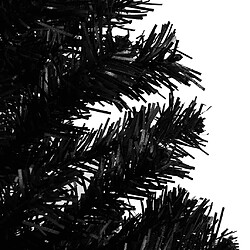 Acheter vidaXL Arbre de Noël artificiel pré-éclairé et boules noir 120 cm PVC