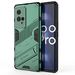 Coque en TPU antichoc, avec béquille vert pour votre Vivo iQOO 8 Pro