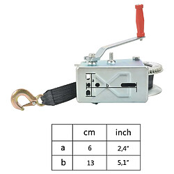 vidaXL Treuil à main avec sangle 1587 kg pas cher