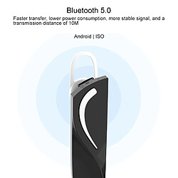 Acheter Wewoo Portable Bluetooth 5.0 Translation Headset, prise en charge de plus 20 langues traduction instantanée, pour iPhone, Galaxy, Huawei, Xiaomi, HTC et autres téléphones intelligents (Noir)