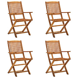 vidaXL Chaises pliables d'extérieur lot de 4 Bois d'acacia solide