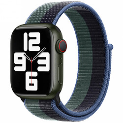 Sport Loop bracelet pour Apple Watch Series 1 á 9 / SE (38/40/41 mm) | Series 10 (42 mm) - Midnight/Eucalyptus