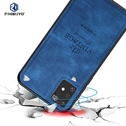 Coque en TPU + PU hybride anti-chute bleu pour votre Samsung Galaxy A91/S10 Lite