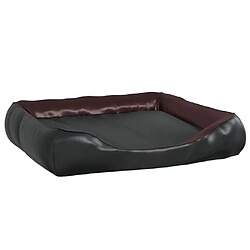 vidaXL Lit pour chien Noir et marron 80x68x23 cm Similicuir