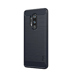 Coque en TPU fibre de carbone brossé bleu foncé foncé pour votre OnePlus 8 Pro