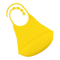 Acheter Bavoir Adulte Silicone Vêtements Réutilisables Manger Protège Temps De Repas Jaune