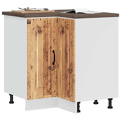 vidaXL Armoire d'angle de cuisine Kalmar vieux bois bois d'ingénierie