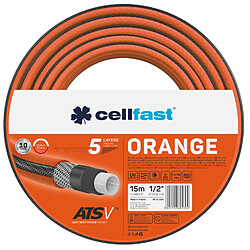 Tuyau d'arrosage 1/2 " 15m Cellfast Orange 5 couches