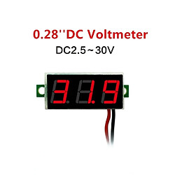 Avis Wewoo Voltmètre Tensiomètre numérique ajustable 2 fils, 0,28 pouce, Affichage couleur, Tension de mesure: DC 2.5-30V (Rouge)