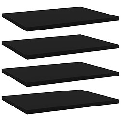 vidaXL Panneaux de bibliothèque 4 pcs noir bois d’ingénierie