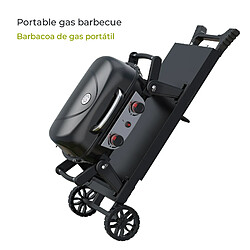 Avis Kit Barbecue à Gaz Portable de Table Kekai Erie de 5 kW + Chariot Pliable Kekai Travel Erie 96,8x58x101 cm Couleur Noir