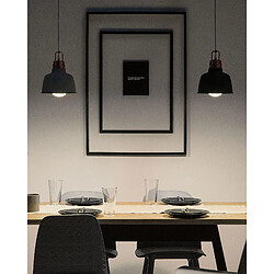 Beliani Lampe suspension NARMADA Métal Gris graphite