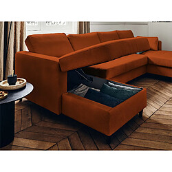 Acheter Lisa Design Anna - canapé panoramique en U - 7 places - convertible avec coffre - en velours