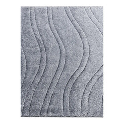 Vidal Tapis de couloir en laine 396x79 gris Darya pas cher