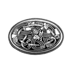 Symbole De Bouclier Viking Médiéval Nordique Broche Ovale Châle Châle Broche 7