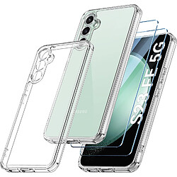 Coque Pour Samsung Galaxy S23 FE Silicone Transparente Angles Renforces + 2 Verres Trempes Little Boutik©