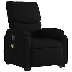 Avis vidaXL Fauteuil inclinable de massage électrique Noir Tissu