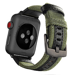 Acheter Wewoo Bracelet de montre-bracelet en nylon de style Jeep avec boucle en acier inoxydable pour Apple Watch séries 3 et 2 et 1 38 mm (vert armée)