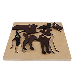 2 Pièces Enfants En Bois Montessori Animaux Cheville Puzzle Puzzle Jouet 02