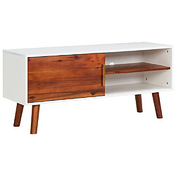 Maison Chic Meuble TV scandinave - Banc TV pour salon 110x35x50 cm Bois d'acacia solide et MDF -MN22129