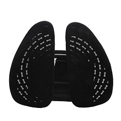 Wewoo Voiture Soutien lombaire Bureau Ceinture de siège Dossier Double Coussin Massage De À Domicile Oreiller En Soie Glacée Noir