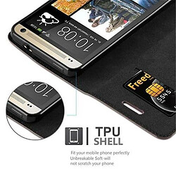 Avis Cadorabo Coque HTC ONE M7 Etui en Brun