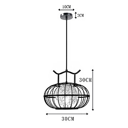 Avis Universal Lustre lanterne 30cm, 220V E27 * 1 sans ampoule, vintage zen classique chinois rouge fer forgé chanvre boule lustre