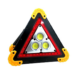 Avis Wewoo Multi-fonctions Triangle Rechargeable Blanc COB + Voyant D'alerte D'urgence LED Rouge