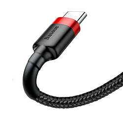 Cable de Datos Baseus Cafule USB-A para USB-C 3A 1.0m Negro pas cher