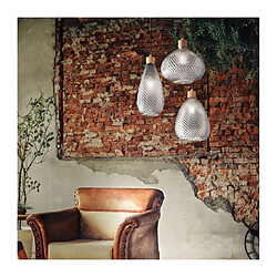 Ideal Lux Suspension Bergen-1 Verre Fumé 1 ampoule 38cm